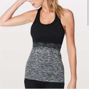 Lululemon run swiftly racerback tank top black ombré